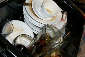 cleaning dishes